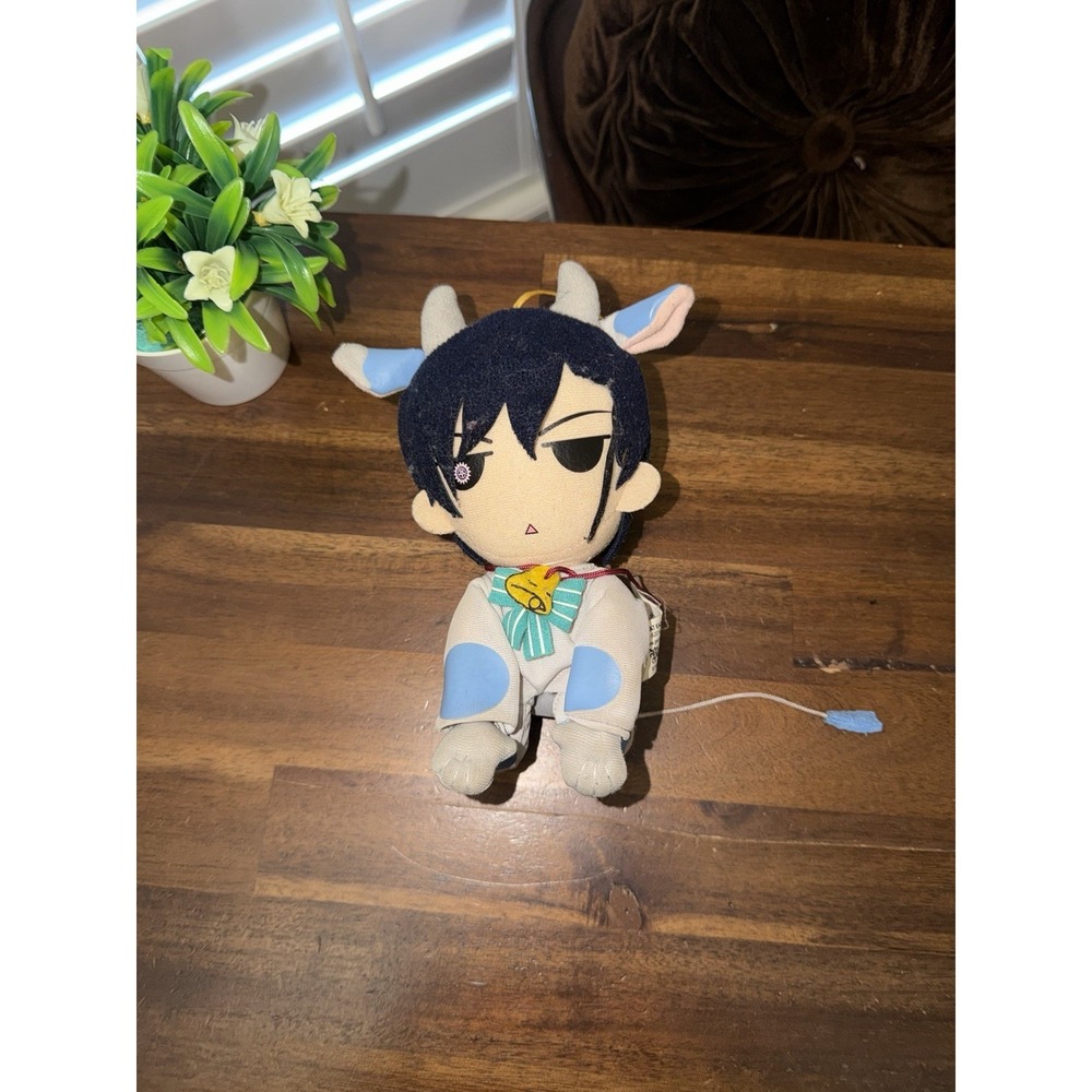 Black Butler Ciel Phantomhive Plush Stuffed Toy 8" Cow Cosplay Square Enix TLC